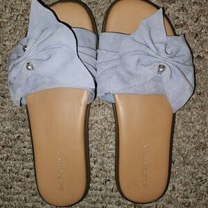 BCBGeneration Women's Light Blue Bow Sandals
